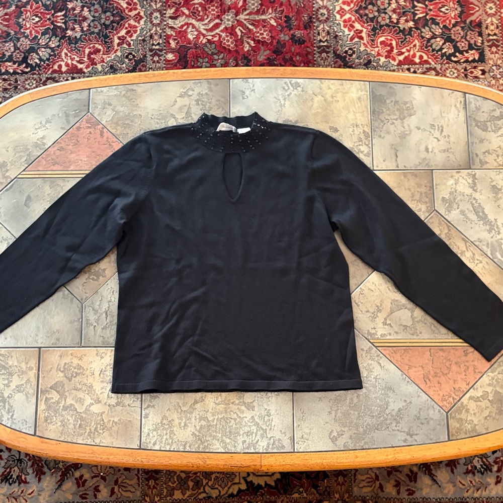 Liz Claiborne Midnight Black Turtleneck Sweater